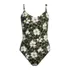 Women's V-neck High Leg Strappy Back One Piece, Front