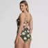 Women's V-neck High Leg Strappy Back One Piece, Back