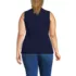 Women's Plus Size Sleeveless Polished Essentials Mock Neck Top, Back