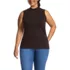 Women's Plus Size Sleeveless Polished Essentials Mock Neck Top, Front