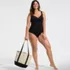 Women's Plus Size Sweetheart Underwire Wrap One Piece Swimsuit, alternative image