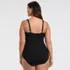 Women's Plus Size Sweetheart Underwire Wrap One Piece Swimsuit, Back