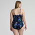 Women's Plus Size Sweetheart Underwire Wrap One Piece Swimsuit, Back