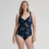 Women's Plus Size Sweetheart Underwire Wrap One Piece Swimsuit, Front