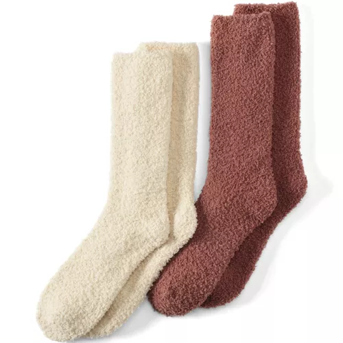 Women's Fuzzy Boot Socks 2 Pack, Front