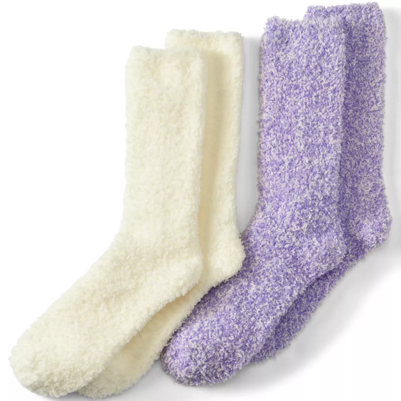 Women's Fuzzy Boot Socks 2 Pack, Front