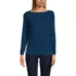 Women's Petite Long Sleeve Polished Essentials Boatneck Top, Front