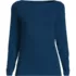 Women's Petite Long Sleeve Polished Essentials Boatneck Top, Front