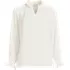 Women's Crepe Long Sleeve Convertible Ruffle Collar Blouse, alternative image