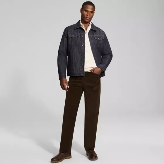 Men's Wide Wale Corduroy Classic Straight Fit 5 Pocket Pant - primary