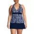 Women's Plus Size V-Neck Racerback Flutter Tankini , Front