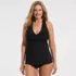 Women's Plus Size V-Neck Racerback Flutter Tankini , Front