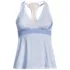 Women's Petite V-neck Racerback Flutter Tankini , Front