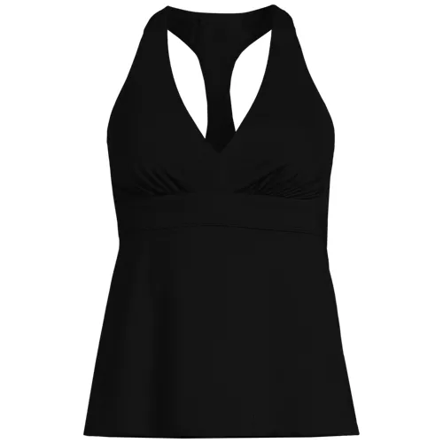 Women's V-Neck Racerback Flutter Tankini, Front
