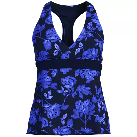 Women's V-neck Racerback Flutter Tankini - primary