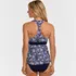 Women's V-Neck Racerback Flutter Tankini , Back