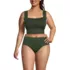Women's Plus Size Square Neck Midkini Top , Front