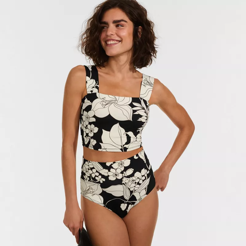 Women's Square Neck Midkini Top , alternative image