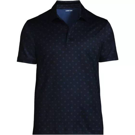 Men's Rapid Dry Performance Printed Short Sleeve Modern Fit Polo Shirt - primary