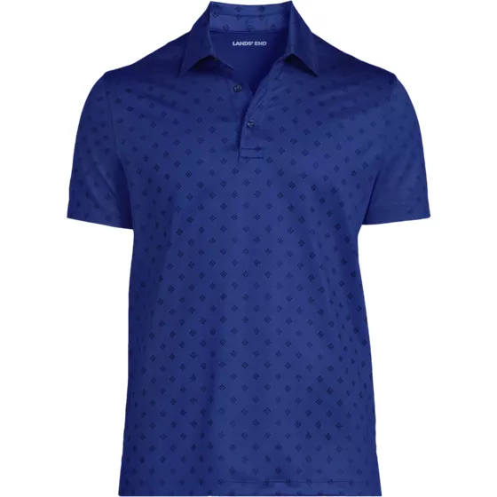 School Uniform Men's Rapid Dry Performance Printed Short Sleeve Modern Fit Polo Shirt - primary