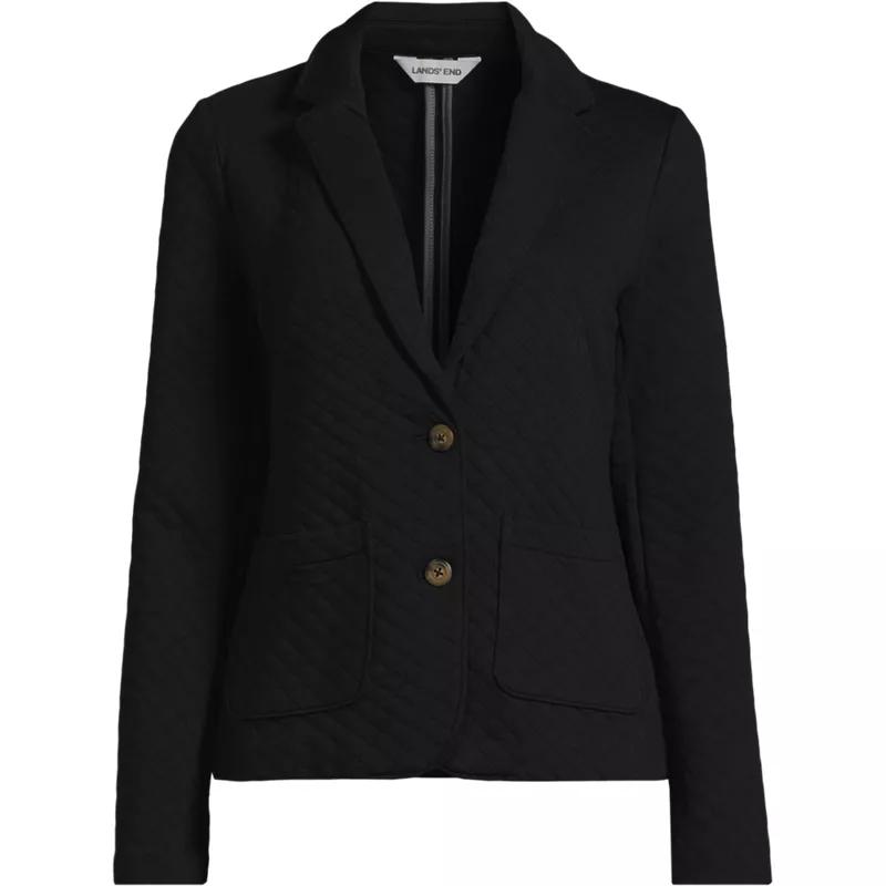 School Uniform Women's Quilted Two Button Blazer, Front