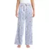 Women's Poplin Wide Leg Sleep Pants, Front