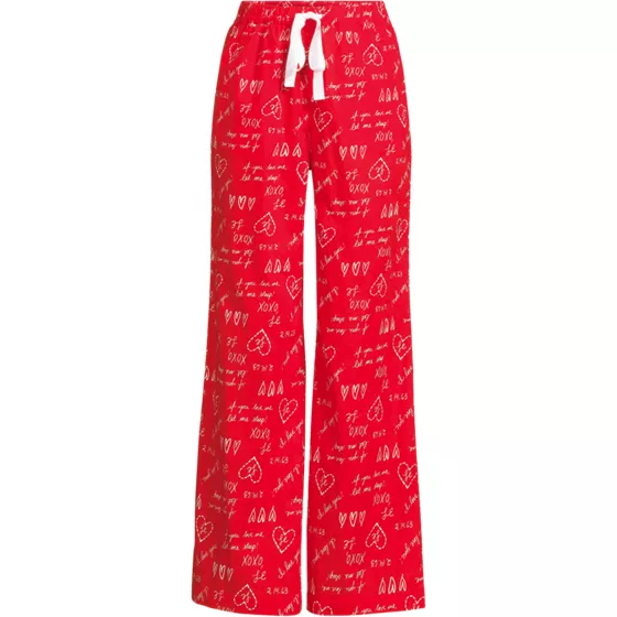 Women's Petite Poplin Wide Leg Sleep Pants - primary
