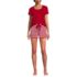 Women's Knit 2 Piece Pajama Set - Short Sleeve Top and Shorts, Front