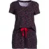 Women's Knit 2 Piece Pajama Set - Short Sleeve Top and Shorts, Front