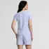 Women's Knit 2 Piece Pajama Set - Short Sleeve Top and Shorts, Back