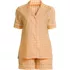 Women's Cotton Poplin 2 Piece Pajama Set - Short Sleeve Top and Shorts, Front