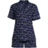 Women's Cotton Poplin 2 Piece Pajama Set - Short Sleeve Top and Shorts, Front
