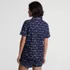 Women's Cotton Poplin 2 Piece Pajama Set - Short Sleeve Top and Shorts, Back