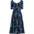 Women's Starfish Elbow Sleeve Midi Fit and Flare Dress, Front