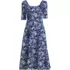 Women's Starfish Elbow Sleeve Midi Fit and Flare Dress, Front