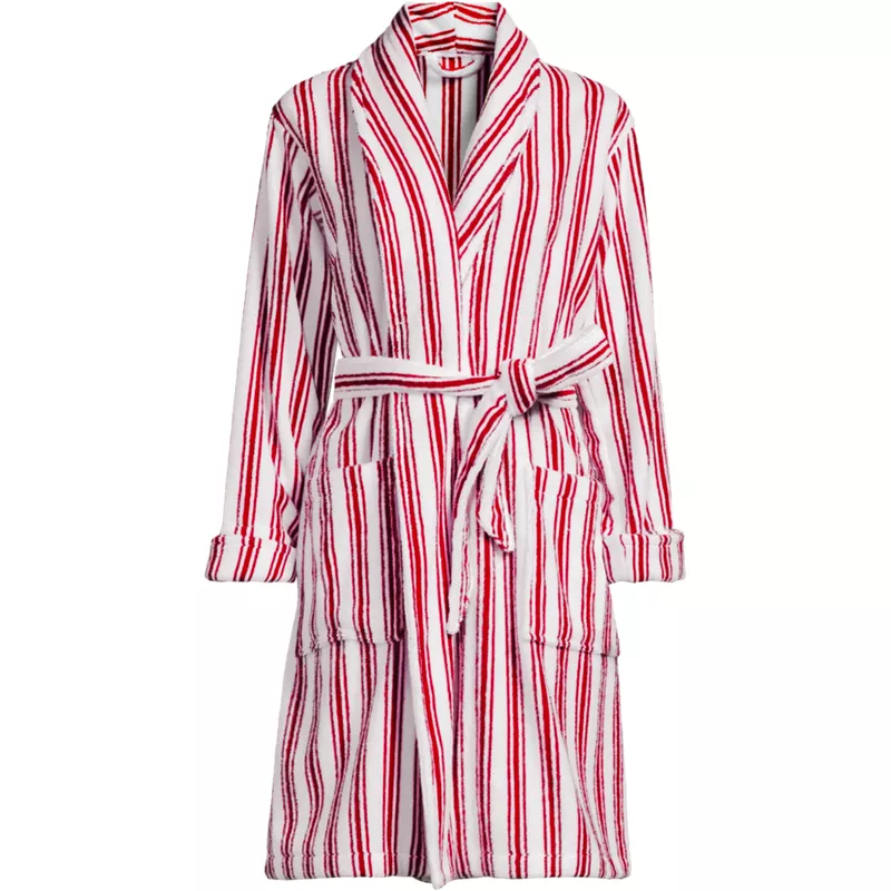 Women's Plus Size Soft Terry Long Sleeve Knee Length Robe, Front