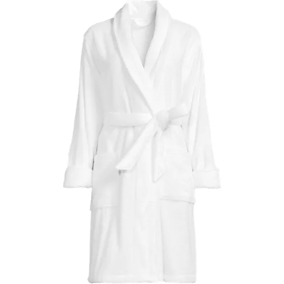 Women's Soft Terry Long Sleeve Knee Length Robe - primary