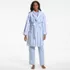 Women's Soft Terry Long Sleeve Midcalf Robe, Front
