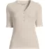 Women's Elbow Sleeve Coastal Rib Henley, Front