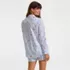 Women's Poplin Long Sleeve Button Front Sleep Top, Back