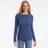 Women's Long Sleeve Coastal Rib Boatneck Top, Front