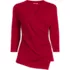 School Uniform Women's Supima Micro Modal 3/4 Vneck Surplice Tunic Top, Front