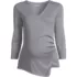 School Uniform Women's Maternity Supima Micro Modal Three Quarter Vneck Surplice Tunic Top, Front
