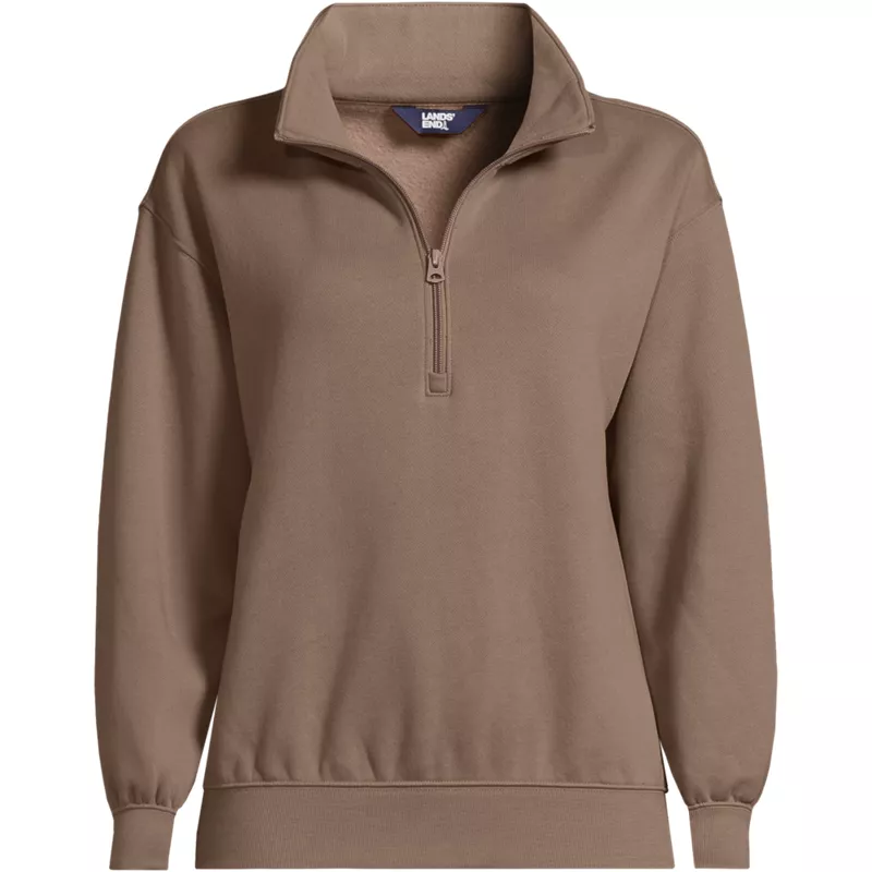 Women's Serious Sweats Relaxed Quarter Zip Pullover Sweatshirt, Front