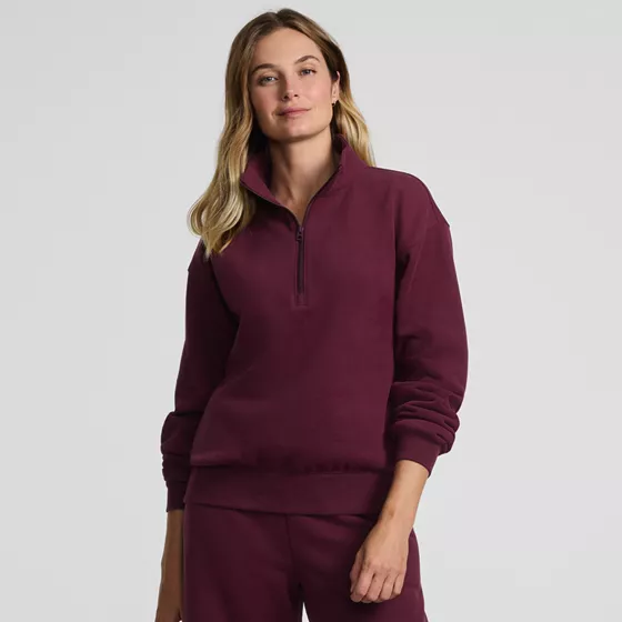 Women's Serious Sweats Relaxed Quarter Zip Pullover Sweatshirt - primary