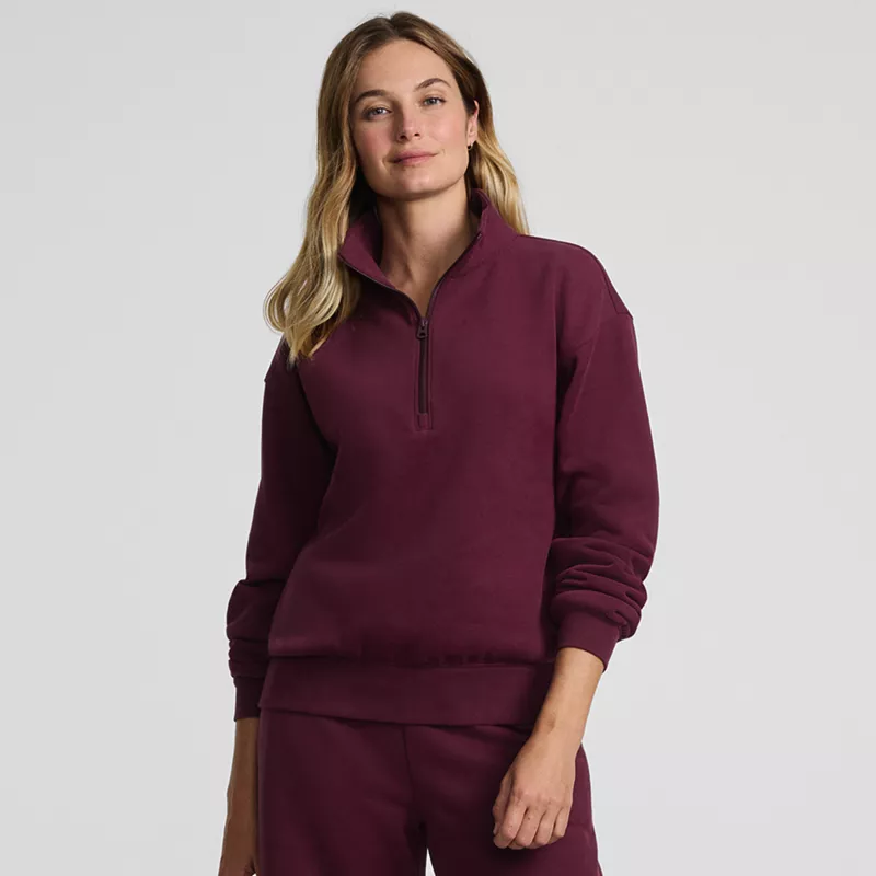 Women's Serious Sweats Relaxed Quarter Zip Pullover Sweatshirt, alternative image