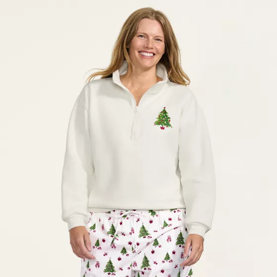 Women's Serious Sweats Relaxed Quarter Zip Pullover Sweatshirt - primary