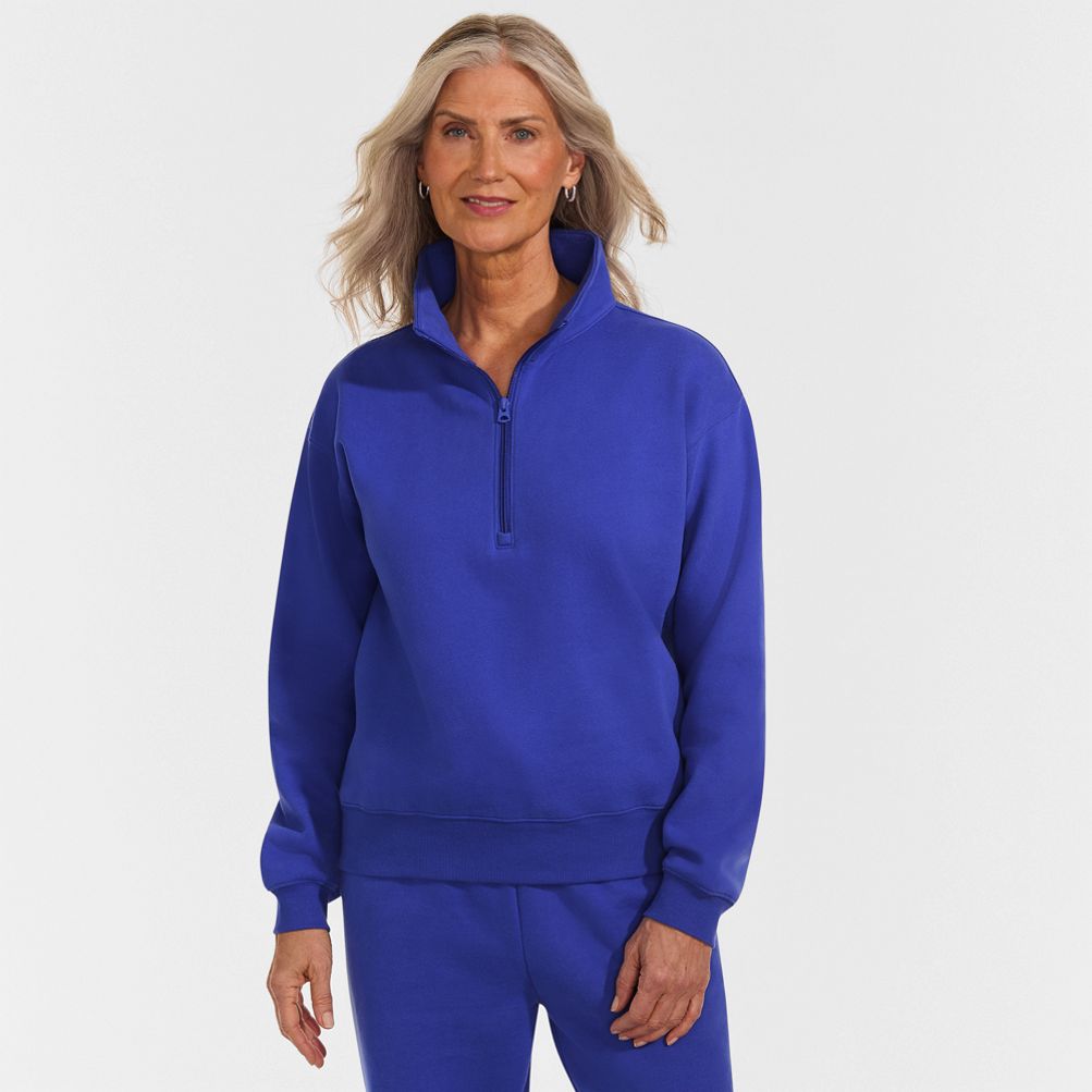 Women's Serious Sweats Relaxed Quarter Zip Pullover Sweatshirt