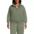 Women's Plus Size Serious Sweats Relaxed Quarter Zip Pullover Sweatshirt, Front