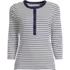 Women's 3/4 Sleeve Polished Rib Henley Top, Front